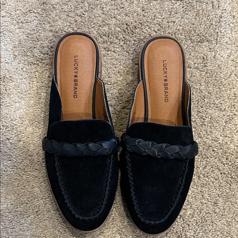 Lucky Brand mules with braid 7.5